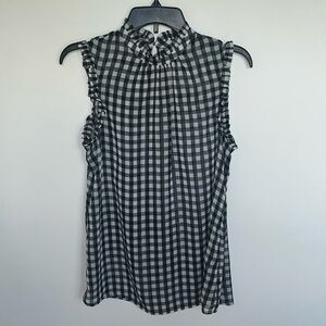 Who What Wear sheer checkered tank size S